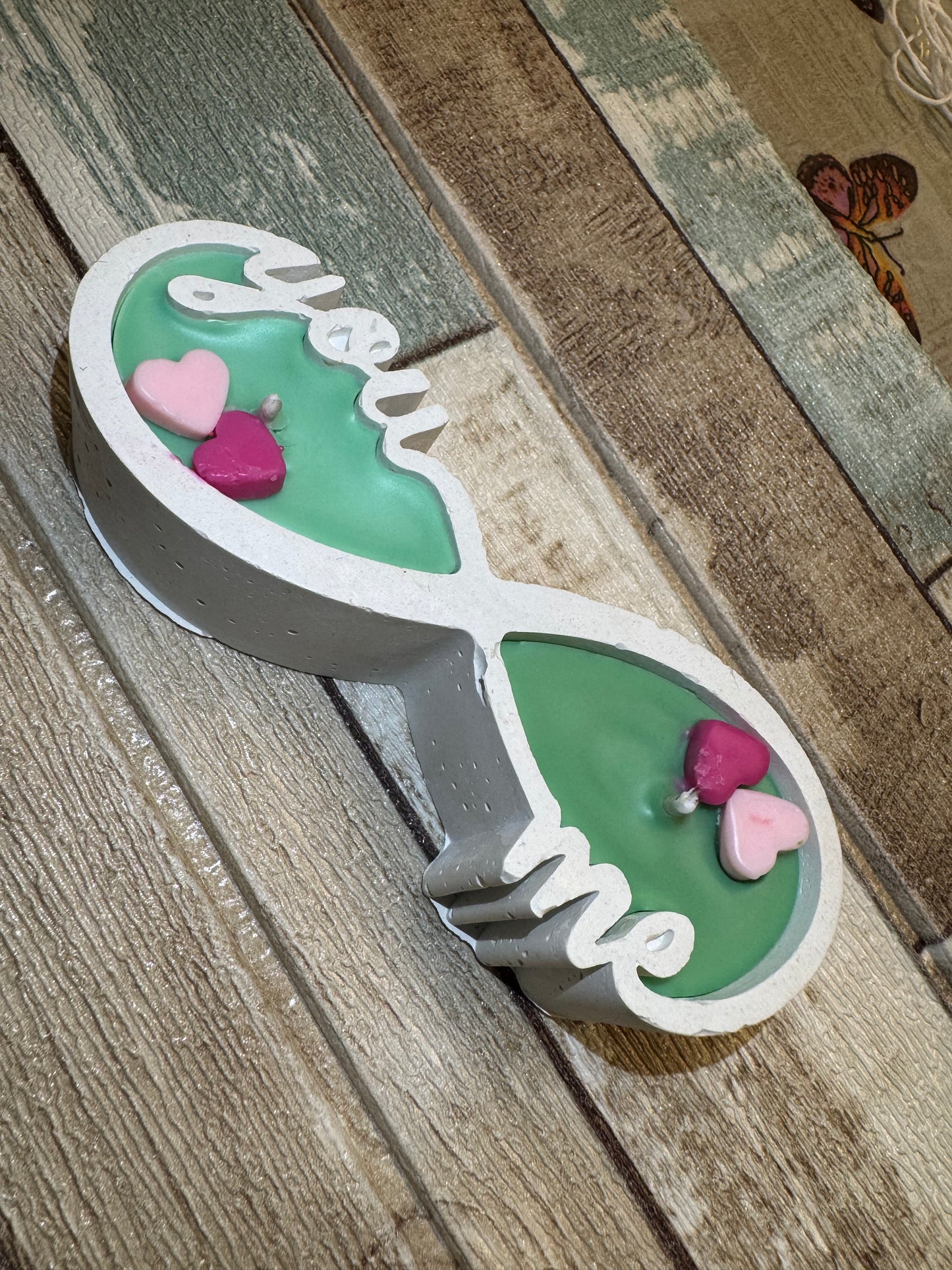 Vela You me corazones