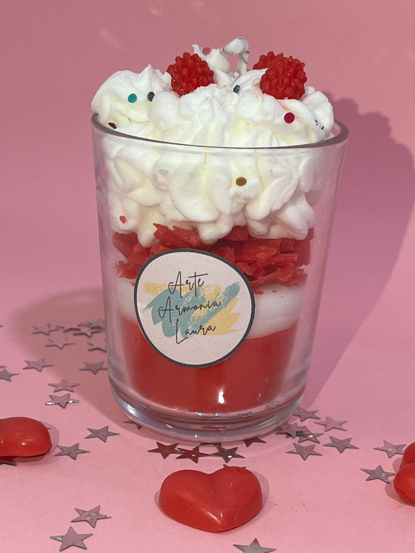 Himbeer-Smoothie-Kerze