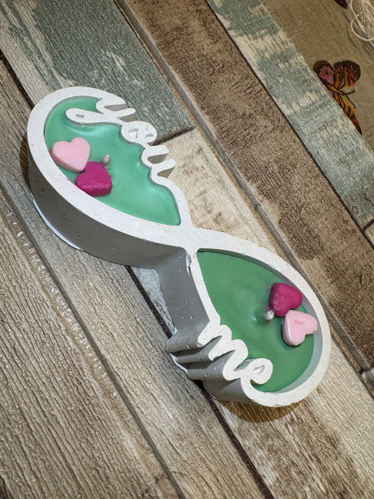 Vela You me corazones
