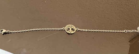 Pulsera árbol de la vida plateado