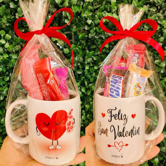Taza San Valentín con chuches