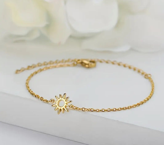 Pulsera sol dorado